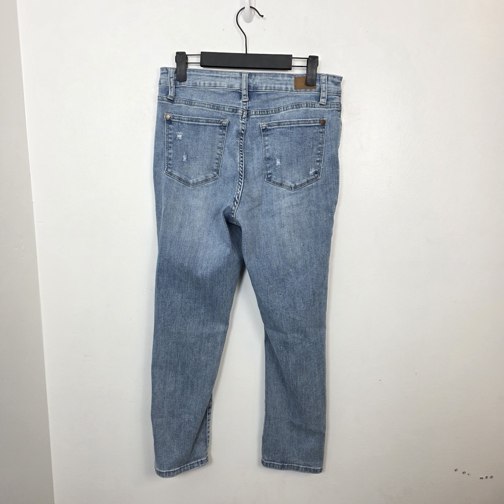 Judy Blue Hi-Waist Destroyed Boyfriend Fit Distressed Light‎ Wash Jeans Size 28 - Picture 7 of 8